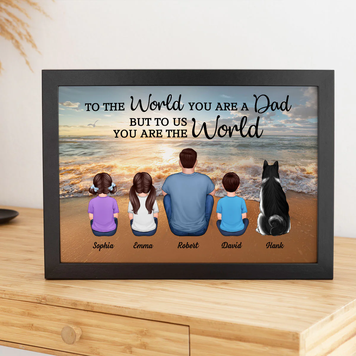 Beach Landscape To The World You Are A Dad Personalized Poster| Heartfelt Father's Day Gift For Dad, Husband - Image 7