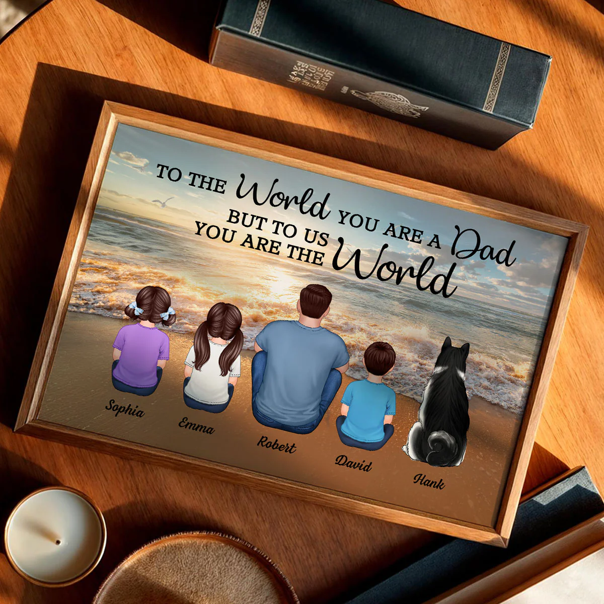 Beach Landscape To The World You Are A Dad Personalized Poster| Heartfelt Father's Day Gift For Dad, Husband - Image 8