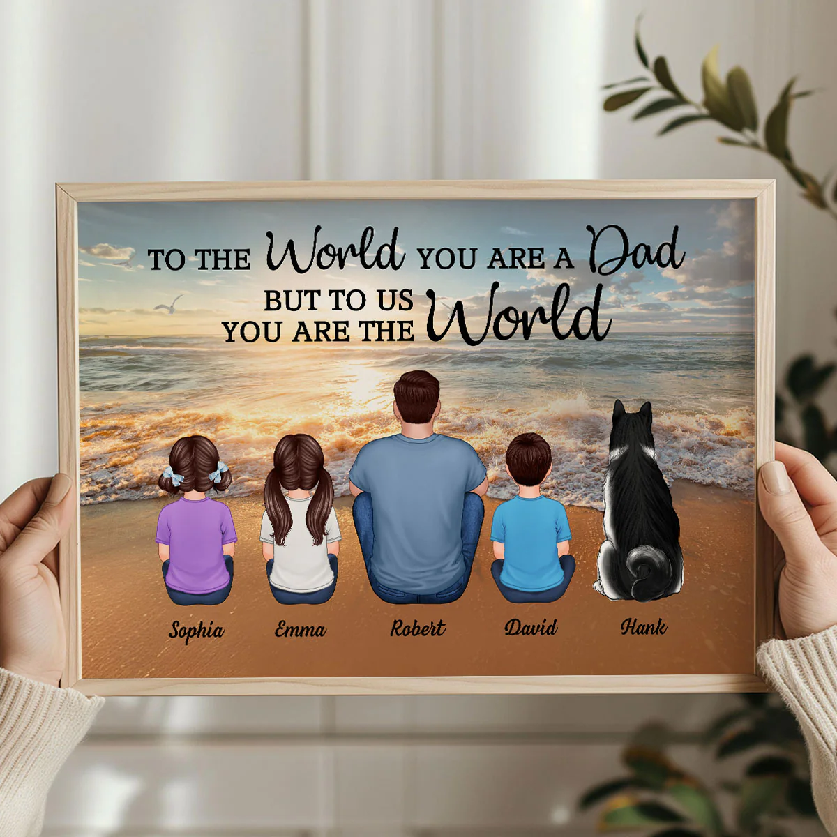 Beach Landscape To The World You Are A Dad Personalized Poster| Heartfelt Father's Day Gift For Dad, Husband - Image 9