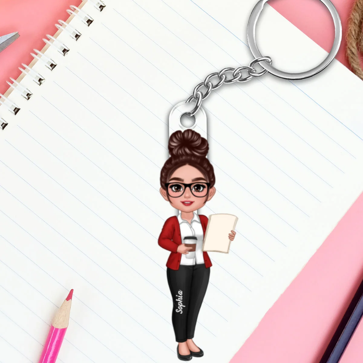 Beautiful Teacher Personalized Acrylic Keychain| Teacher Appreciation Gift, Back To School Gift For Teacher - Image 10