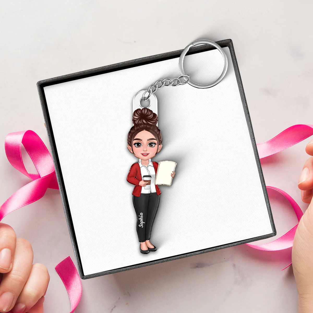 Beautiful Teacher Personalized Acrylic Keychain| Teacher Appreciation Gift, Back To School Gift For Teacher - Image 4