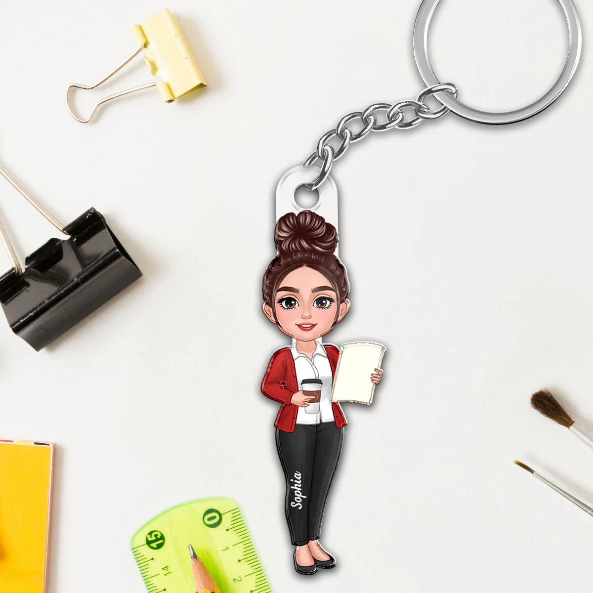 Beautiful Teacher Personalized Acrylic Keychain| Teacher Appreciation Gift, Back To School Gift For Teacher - Image 5