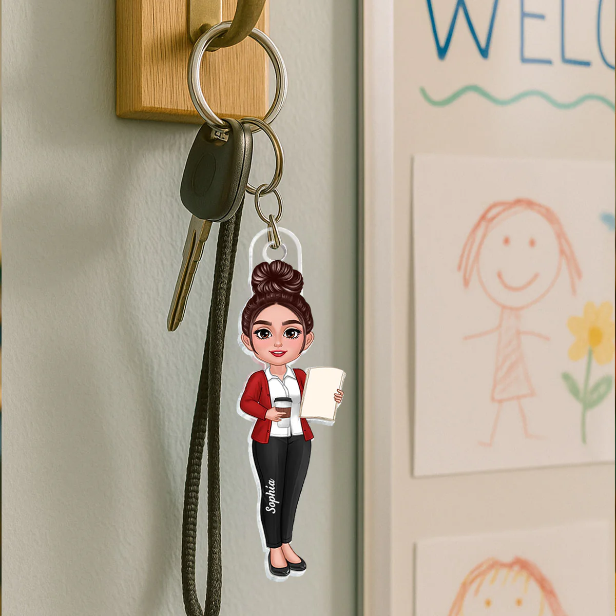 Beautiful Teacher Personalized Acrylic Keychain| Teacher Appreciation Gift, Back To School Gift For Teacher - Image 9