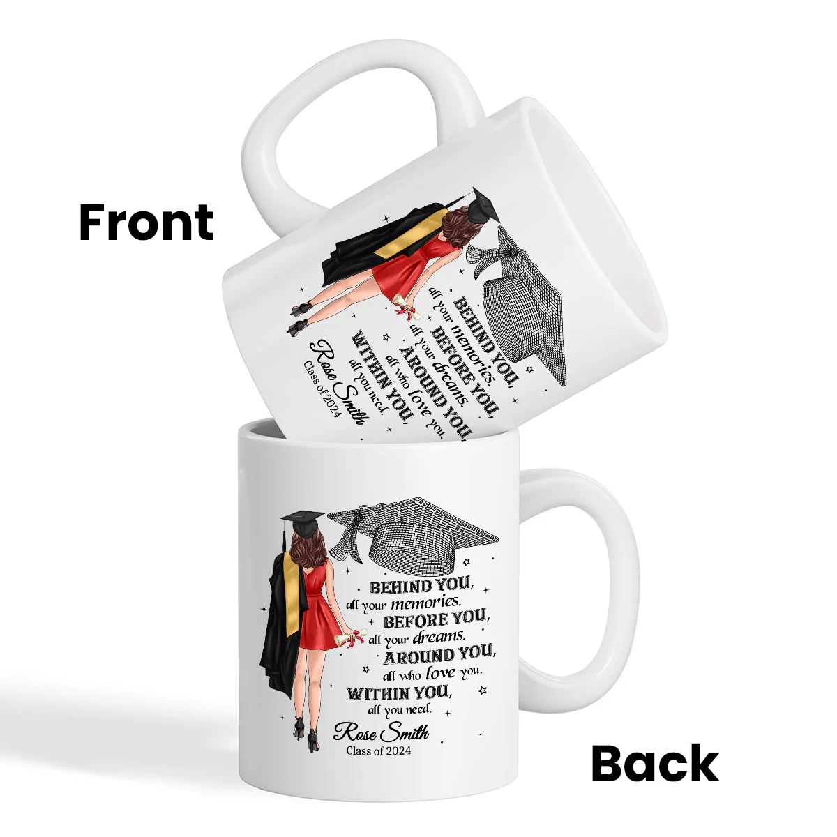 Behind You All Your Memories Graduation Gift Personalized Mug - Image 3