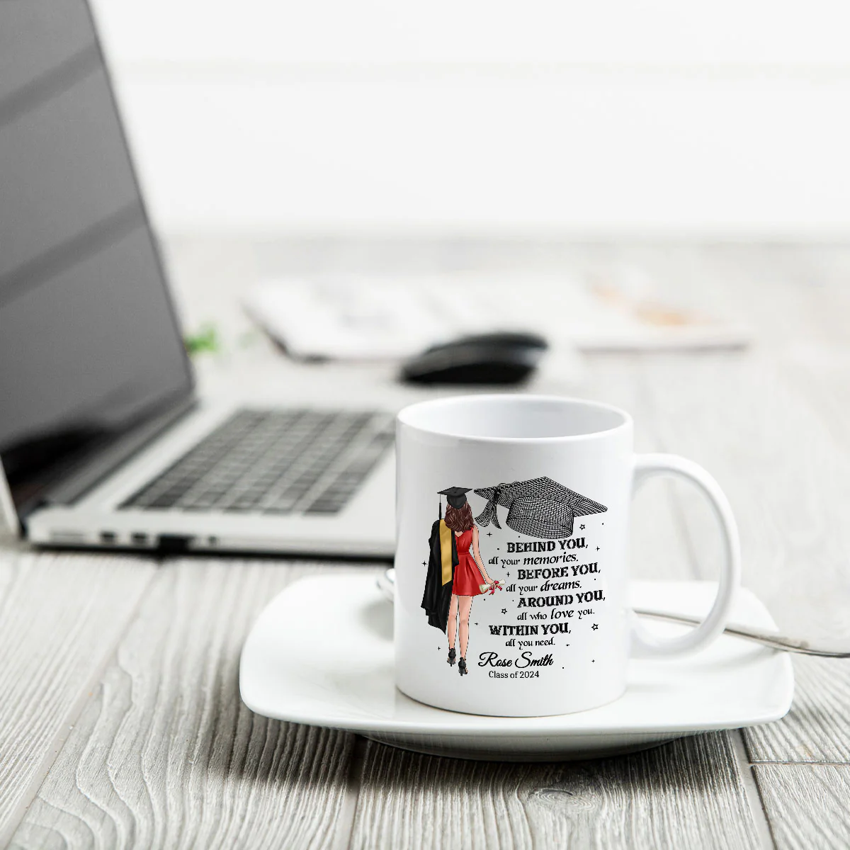 Behind You All Your Memories Graduation Gift Personalized Mug - Image 4