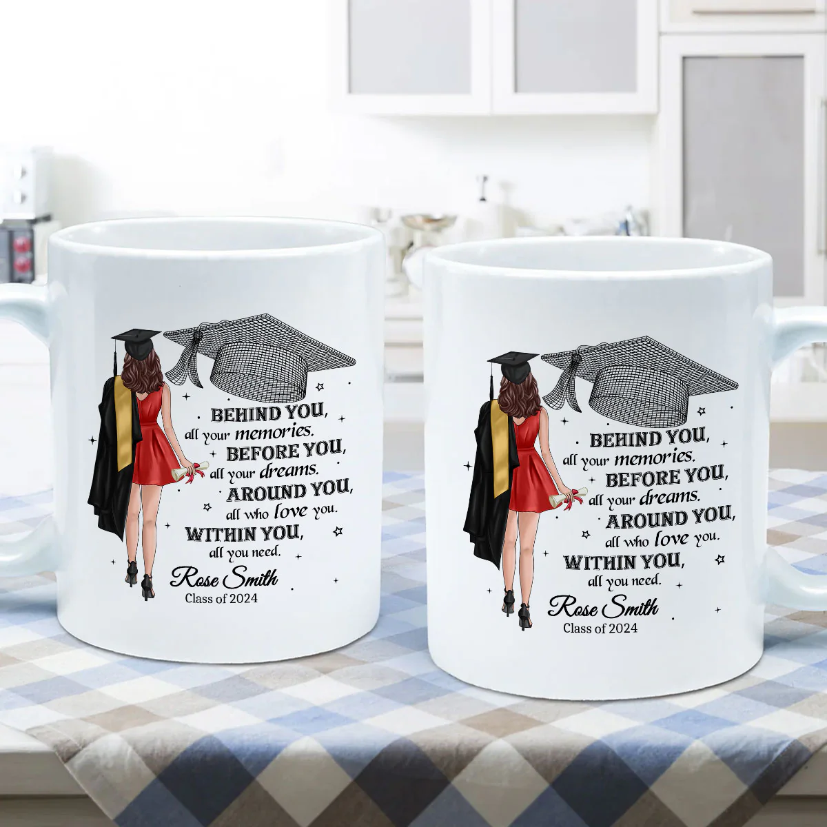 Behind You All Your Memories Graduation Gift Personalized Mug - Image 5