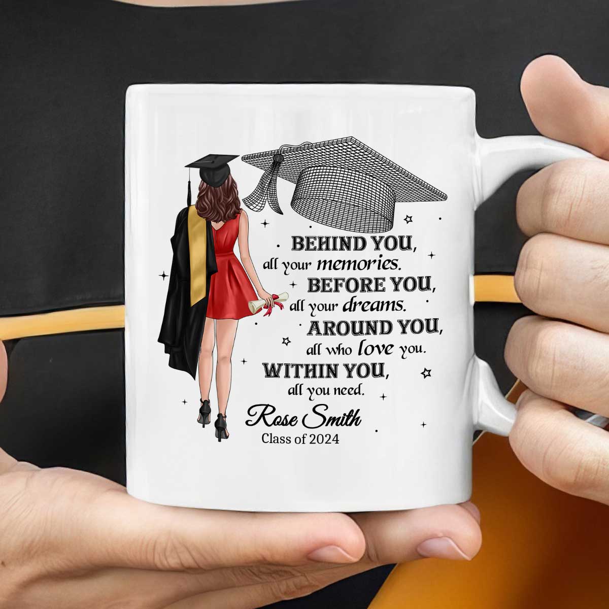 Behind You All Your Memories Graduation Gift Personalized Mug - Image 7