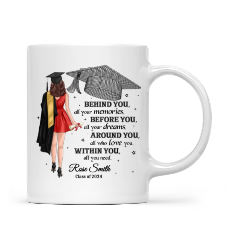 Behind You All Your Memories Graduation Gift Personalized Mug - Image 8