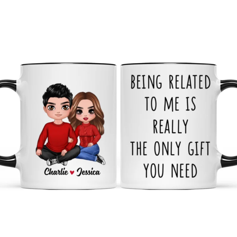 Being Related To Me Couple Personalized Mug - Image 6