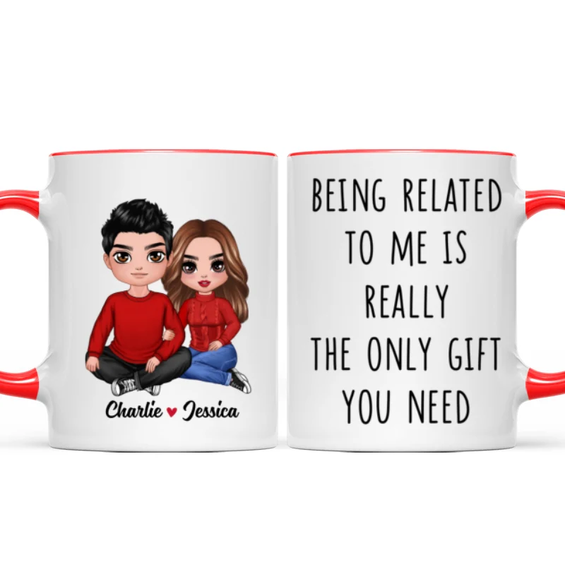 Being Related To Me Couple Personalized Mug - Image 8