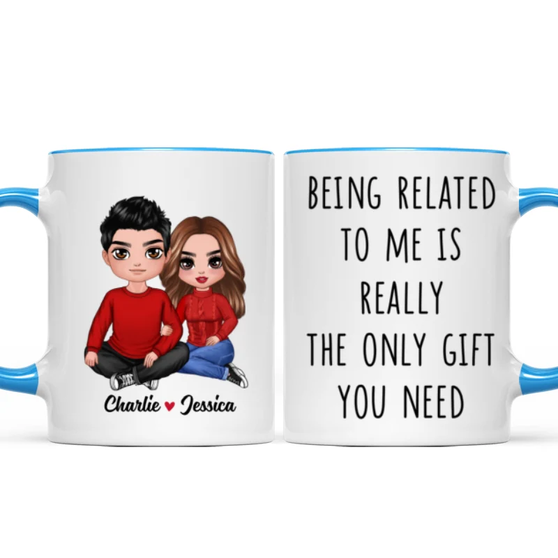 Being Related To Me Couple Personalized Mug - Image 9