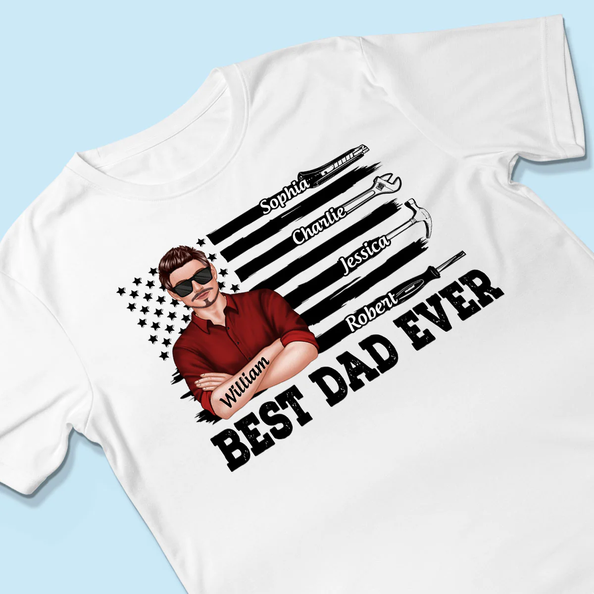 Best American Dad Mechanic Dad Personalized Shirt - Image 3