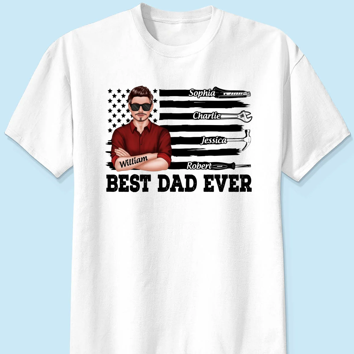Best American Dad Mechanic Dad Personalized Shirt - Image 7