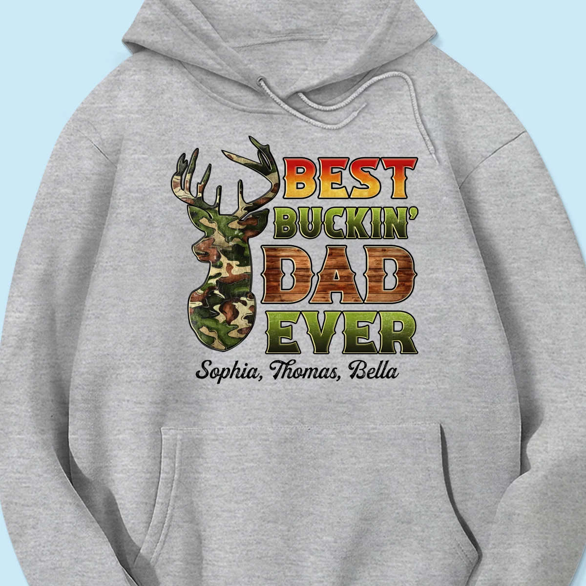 Best Buckin‘ Dad Hunting Camouflage Personalized Shirt - Image 12