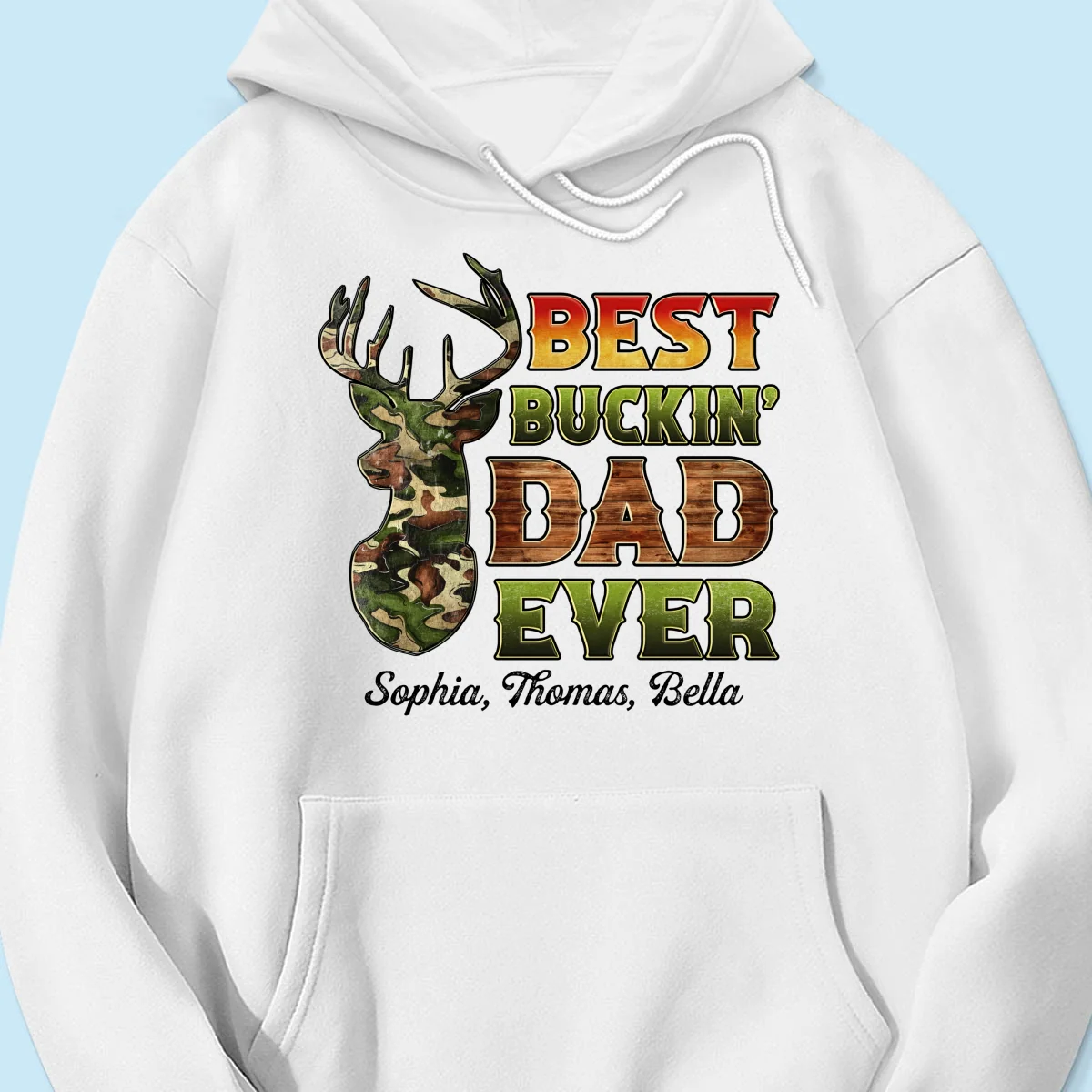 Best Buckin‘ Dad Hunting Camouflage Personalized Shirt - Image 13
