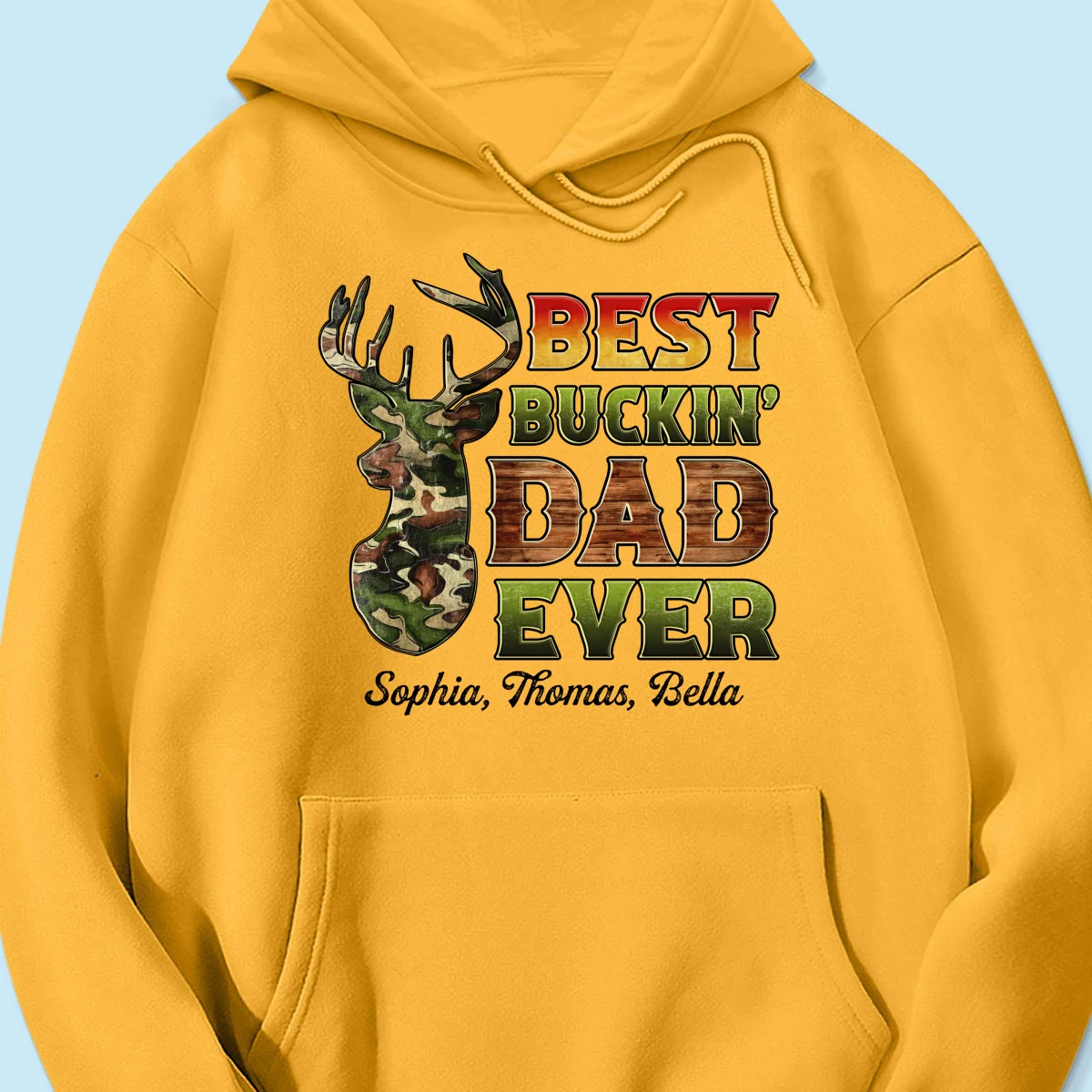 Best Buckin‘ Dad Hunting Camouflage Personalized Shirt - Image 15