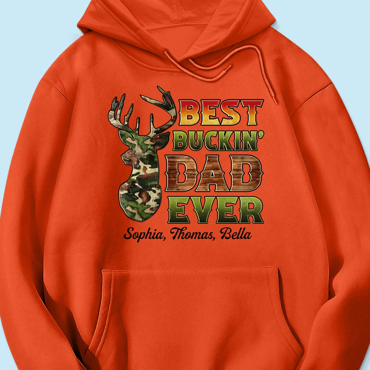 Best Buckin‘ Dad Hunting Camouflage Personalized Shirt - Image 16