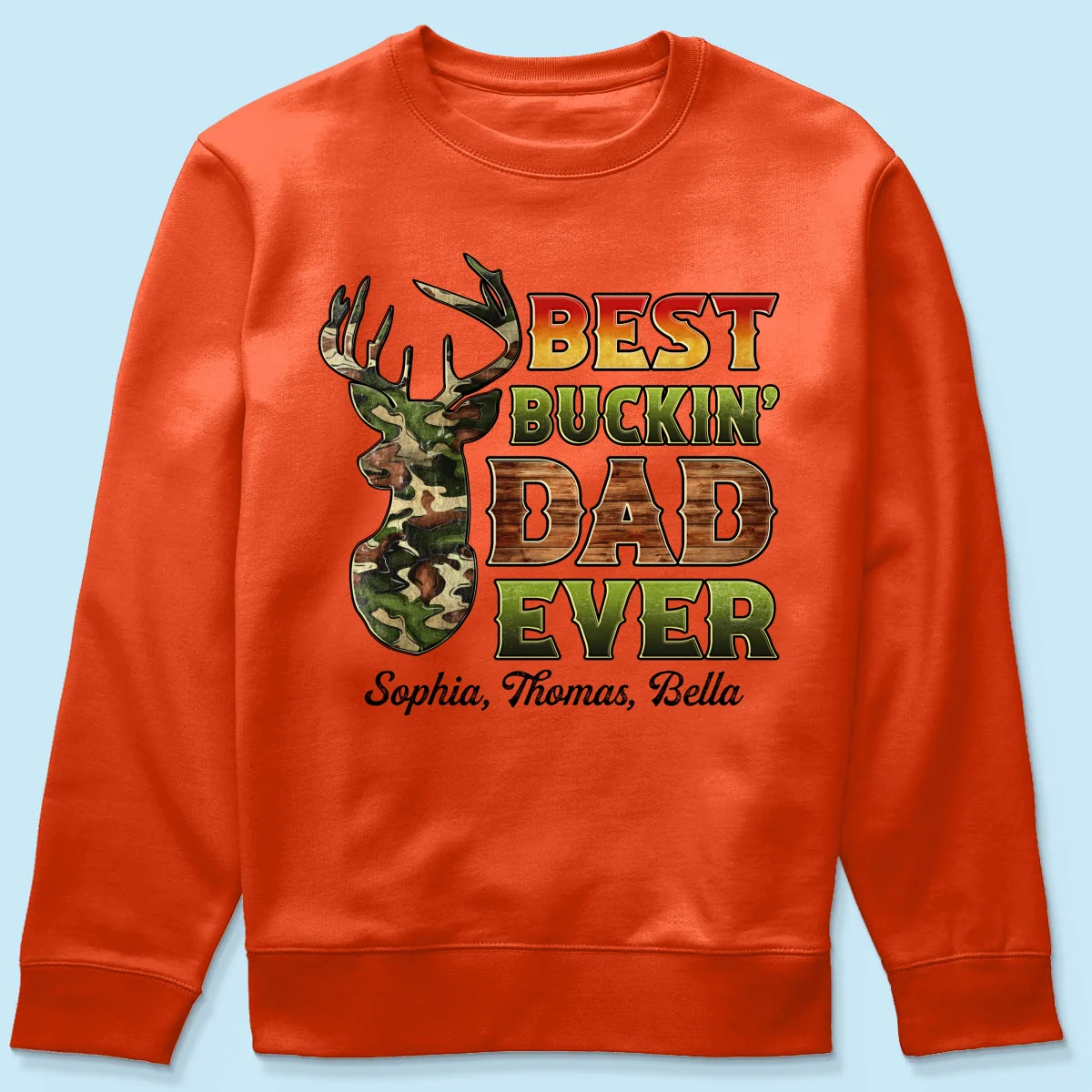 Best Buckin‘ Dad Hunting Camouflage Personalized Shirt - Image 20