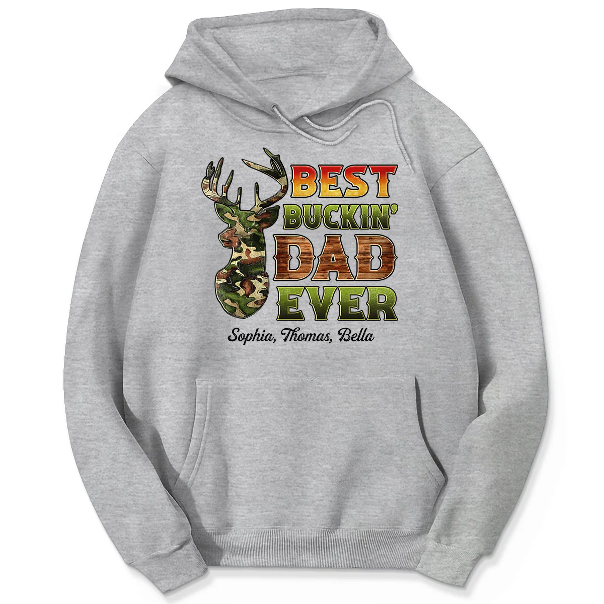 Best Buckin‘ Dad Hunting Camouflage Personalized Shirt - Image 5