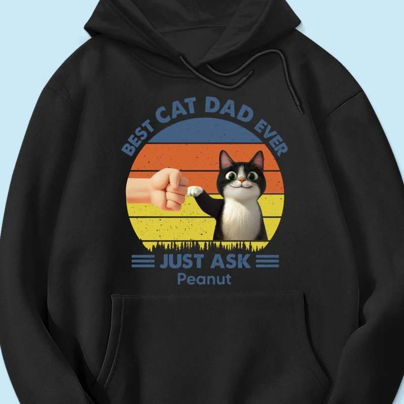 Best Cat Dad Cute Cartoon Cats Personalized Shirt, Gift for Cat Dads - Image 14