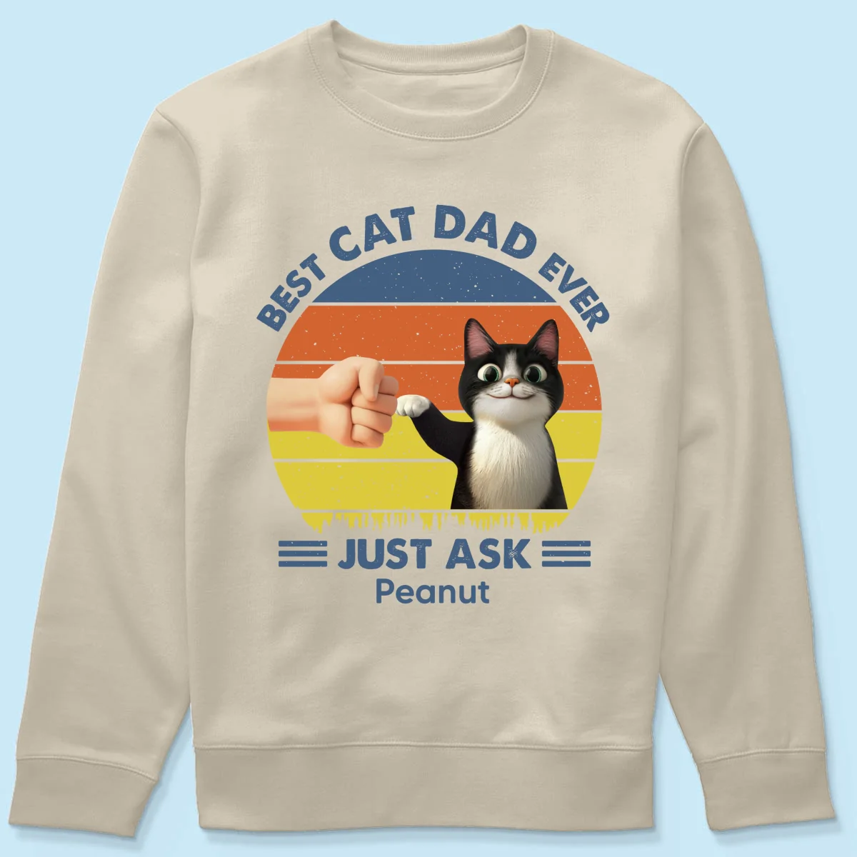 Best Cat Dad Cute Cartoon Cats Personalized Shirt, Gift for Cat Dads - Image 21