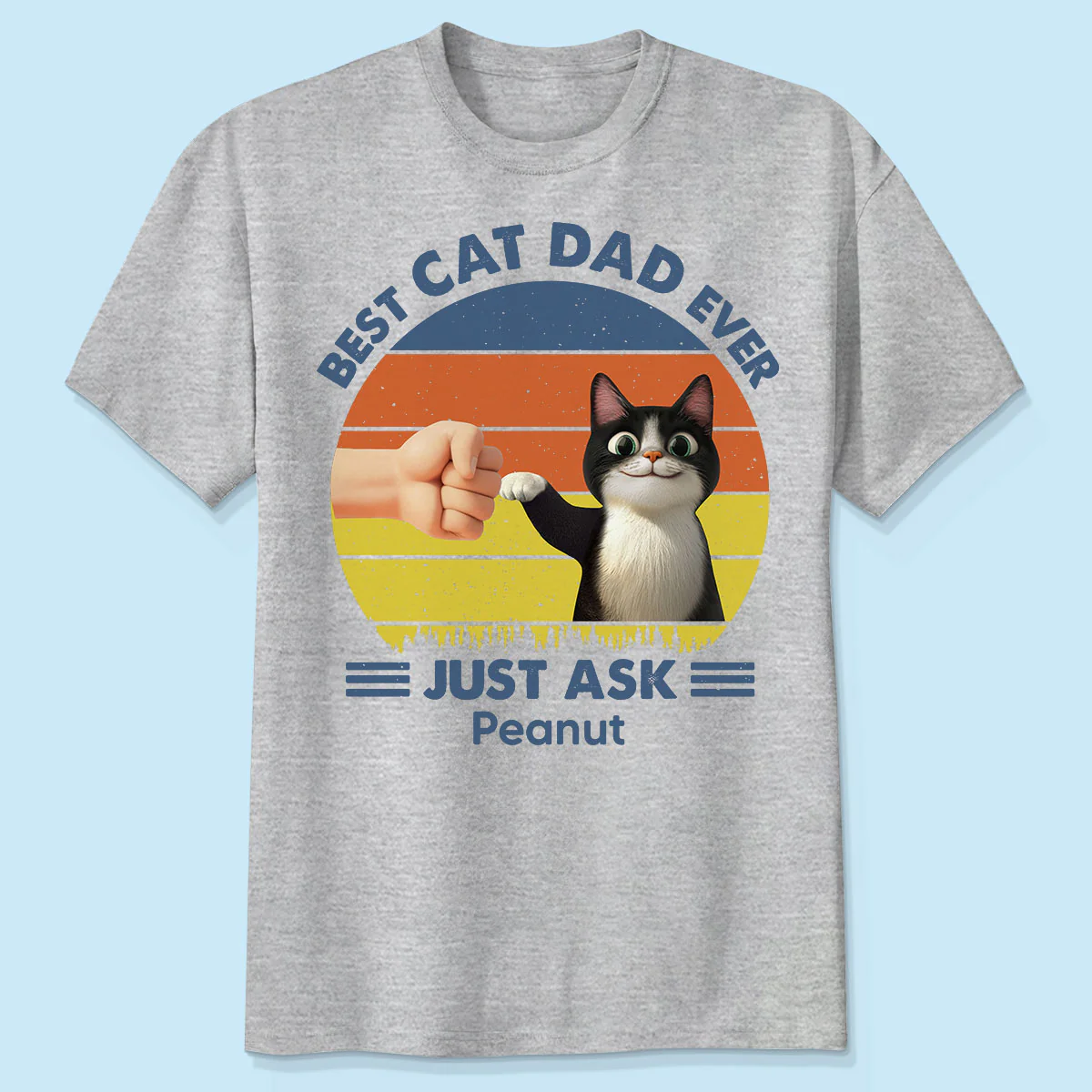 Best Cat Dad Cute Cartoon Cats Personalized Shirt, Gift for Cat Dads - Image 4