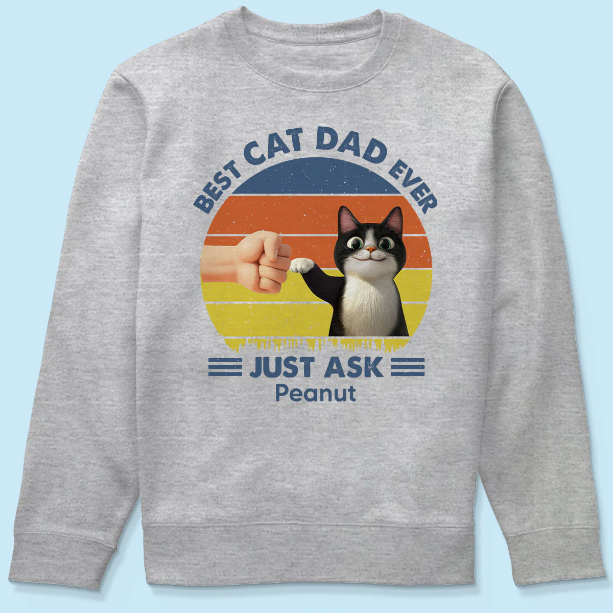 Best Cat Dad Cute Cartoon Cats Personalized Shirt, Gift for Cat Dads - Image 7
