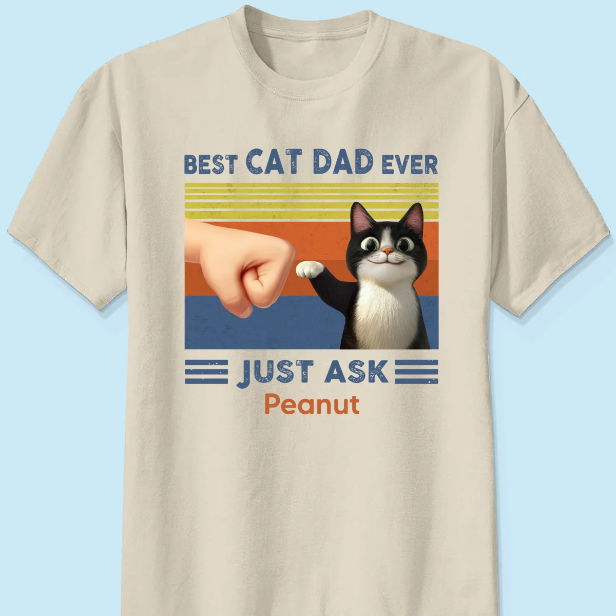 Best Cat Dad Cute Cartoon Funny Cats Personalized Shirt, Gift for Cat Dads - Image 14