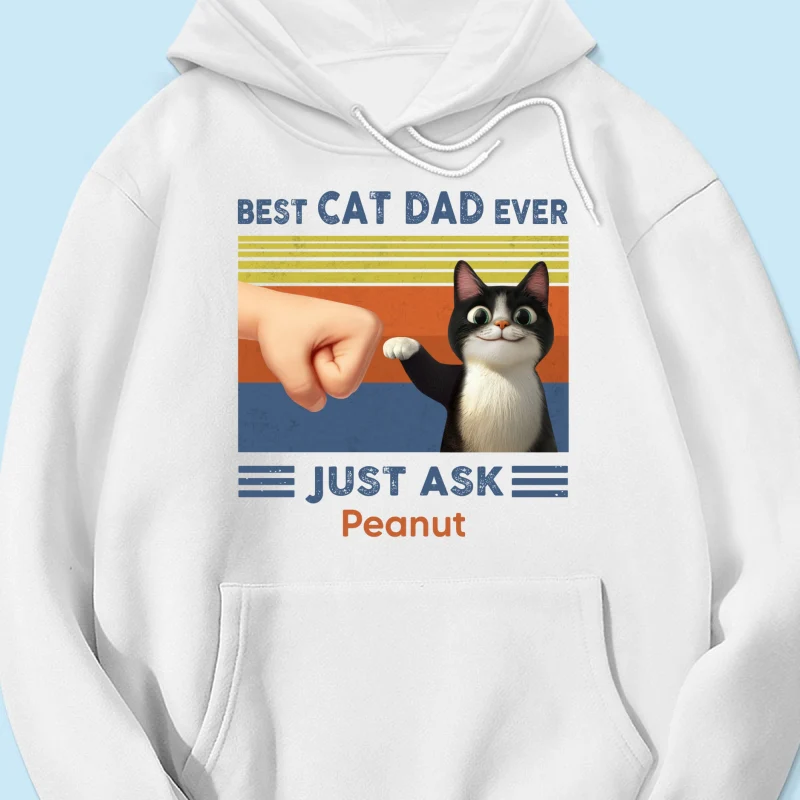 Best Cat Dad Cute Cartoon Funny Cats Personalized Shirt, Gift for Cat Dads - Image 15