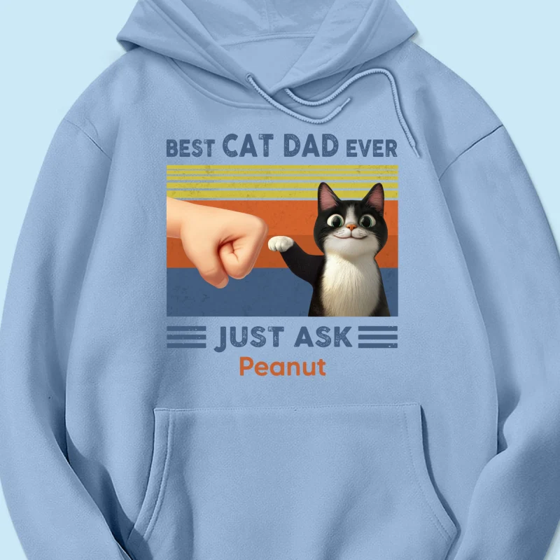 Best Cat Dad Cute Cartoon Funny Cats Personalized Shirt, Gift for Cat Dads - Image 17