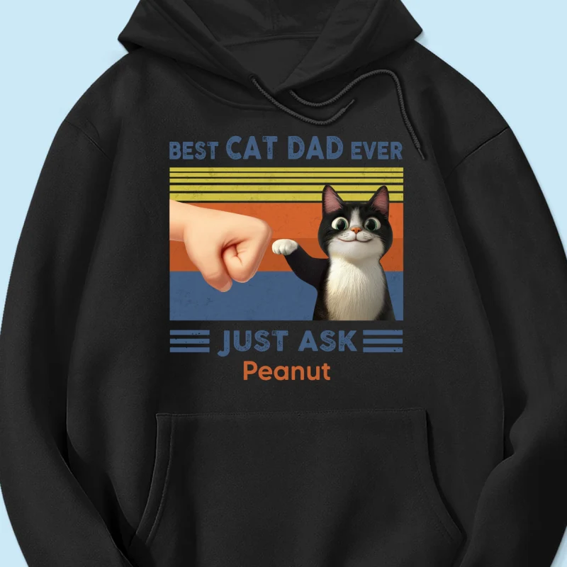 Best Cat Dad Cute Cartoon Funny Cats Personalized Shirt, Gift for Cat Dads - Image 18