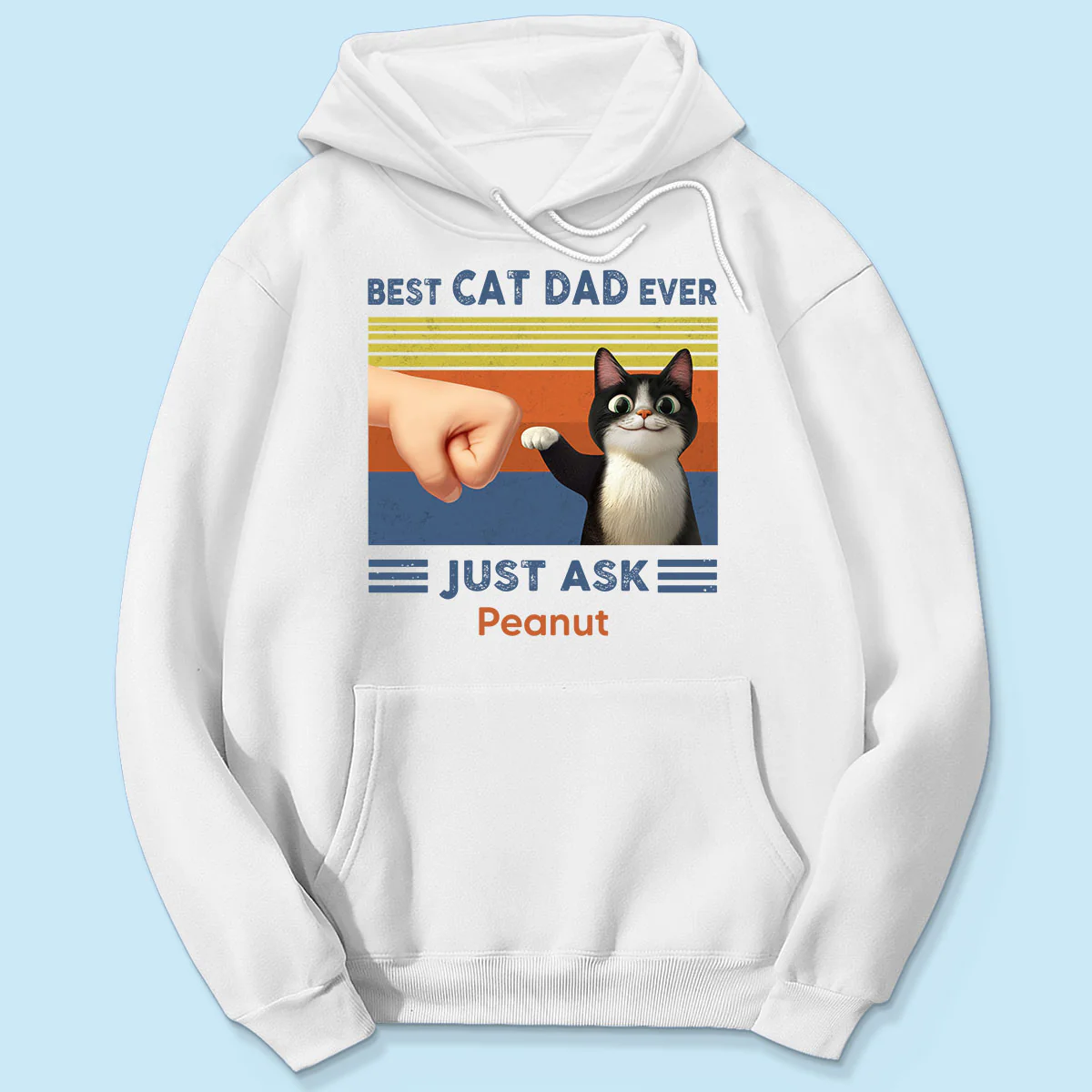 Best Cat Dad Cute Cartoon Funny Cats Personalized Shirt, Gift for Cat Dads - Image 8