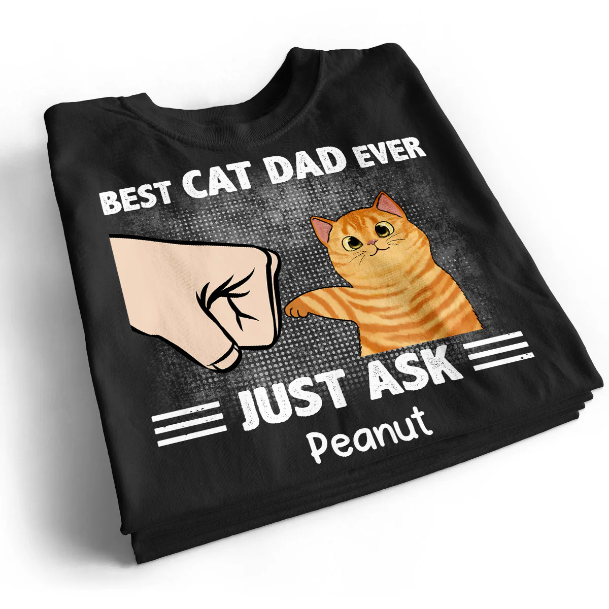 Best Cat Dad Ever Cool Gift For Cat Dad Personalized Shirt - Image 2