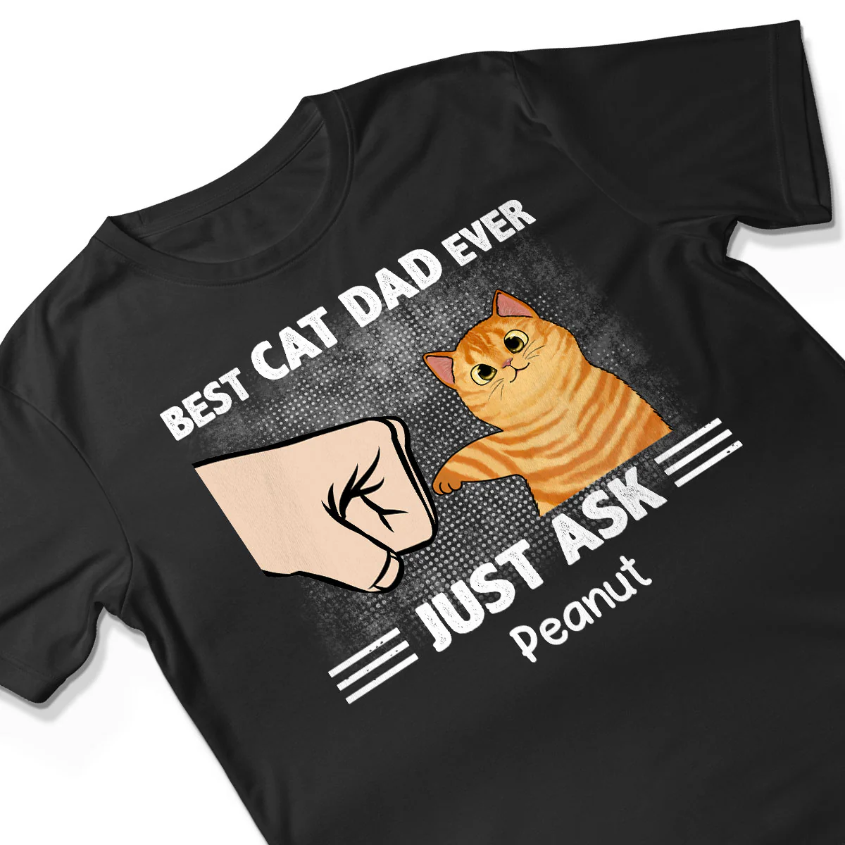 Best Cat Dad Ever Cool Gift For Cat Dad Personalized Shirt - Image 3