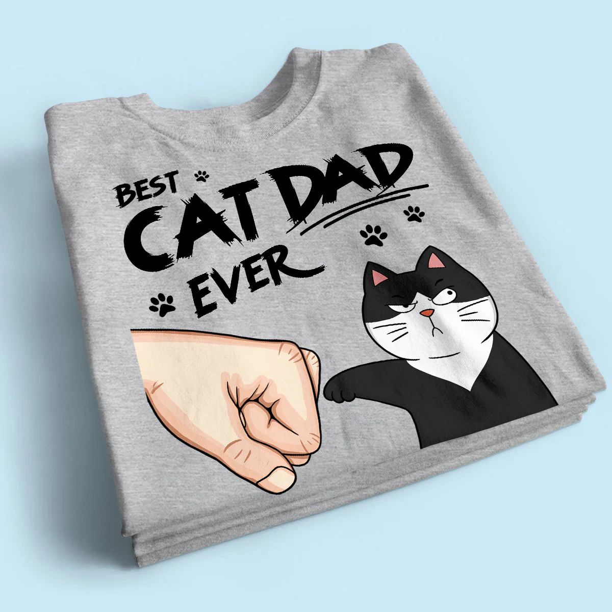 Certified Best Cat Dad Personalized Shirt, Funny Father's Day Gift For Cat Dad, Husband, Boyfriend - Image 2