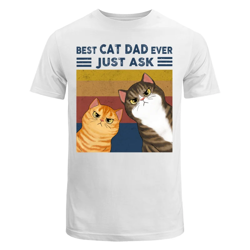 Best Cat Dad Ever Funny Peeking Cats Personalized Shirt - Image 5