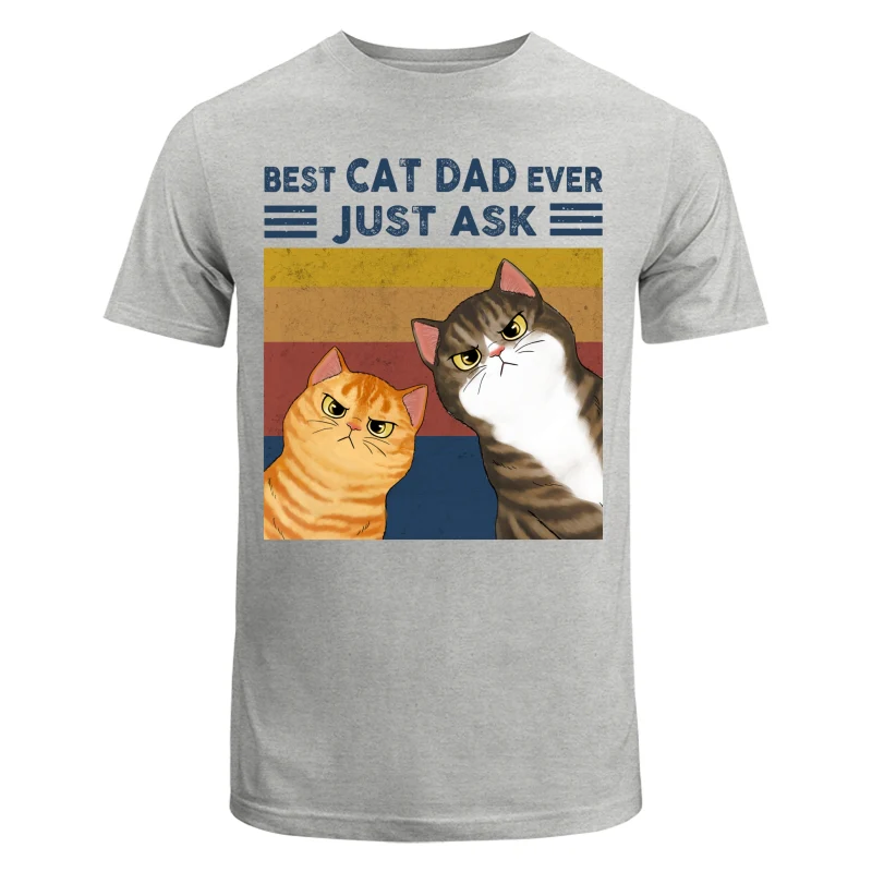 Best Cat Dad Ever Funny Peeking Cats Personalized Shirt - Image 6