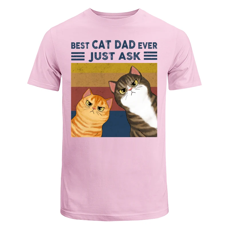 Best Cat Dad Ever Funny Peeking Cats Personalized Shirt - Image 7