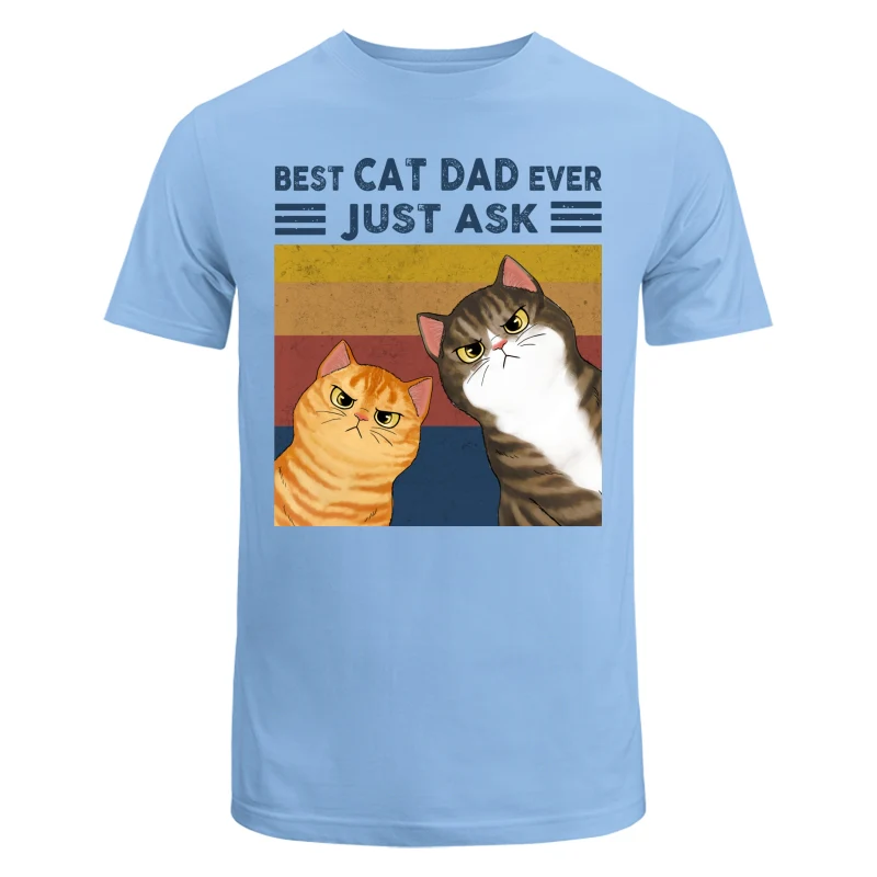 Best Cat Dad Ever Funny Peeking Cats Personalized Shirt - Image 8