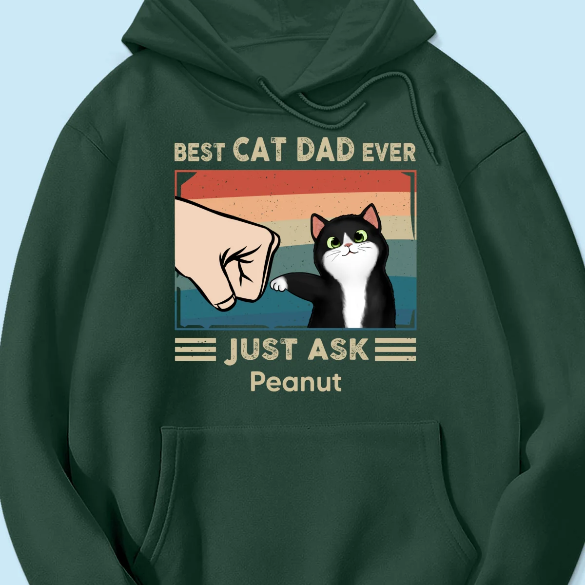 Best Cat Dad Ever Just Ask Fluffy Cats Retro Personalized Shirt - Image 20