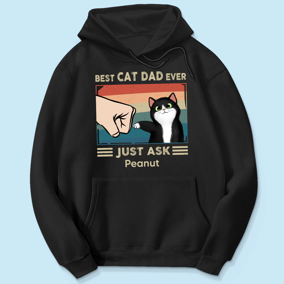 Best Cat Dad Ever Just Ask Fluffy Cats Retro Personalized Shirt - Image 5