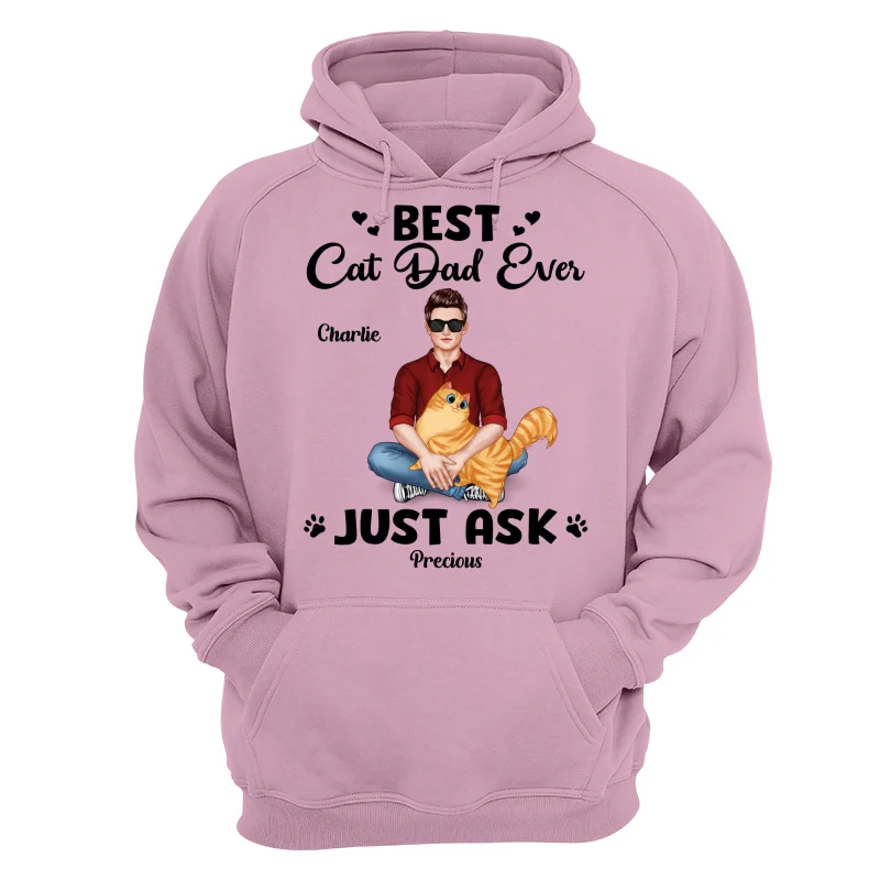 Best Cat Dad Man Sitting With Cat Personalized Shirt - Image 15