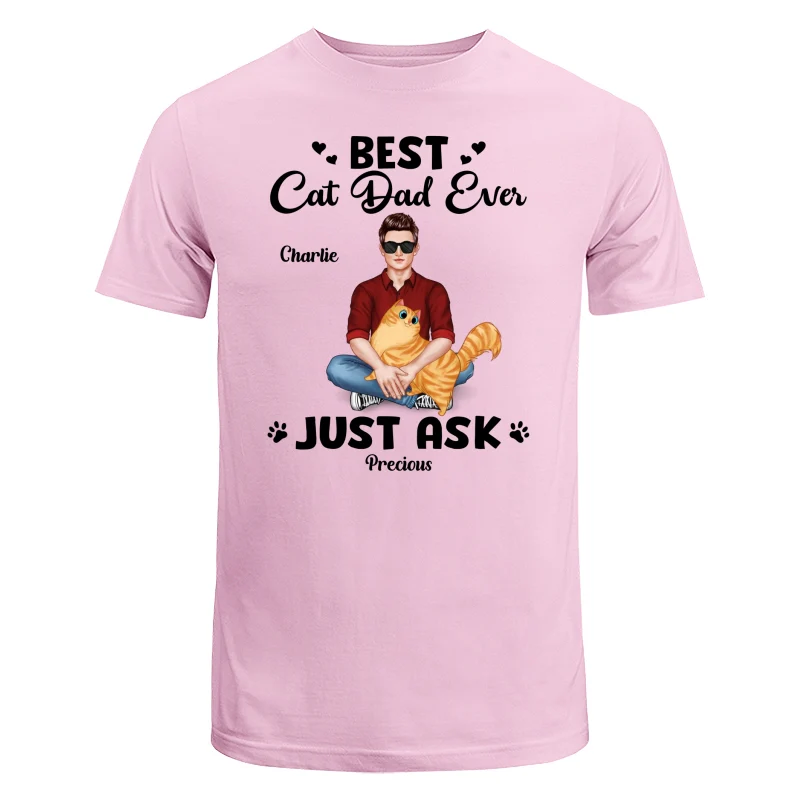 Best Cat Dad Man Sitting With Cat Personalized Shirt - Image 7
