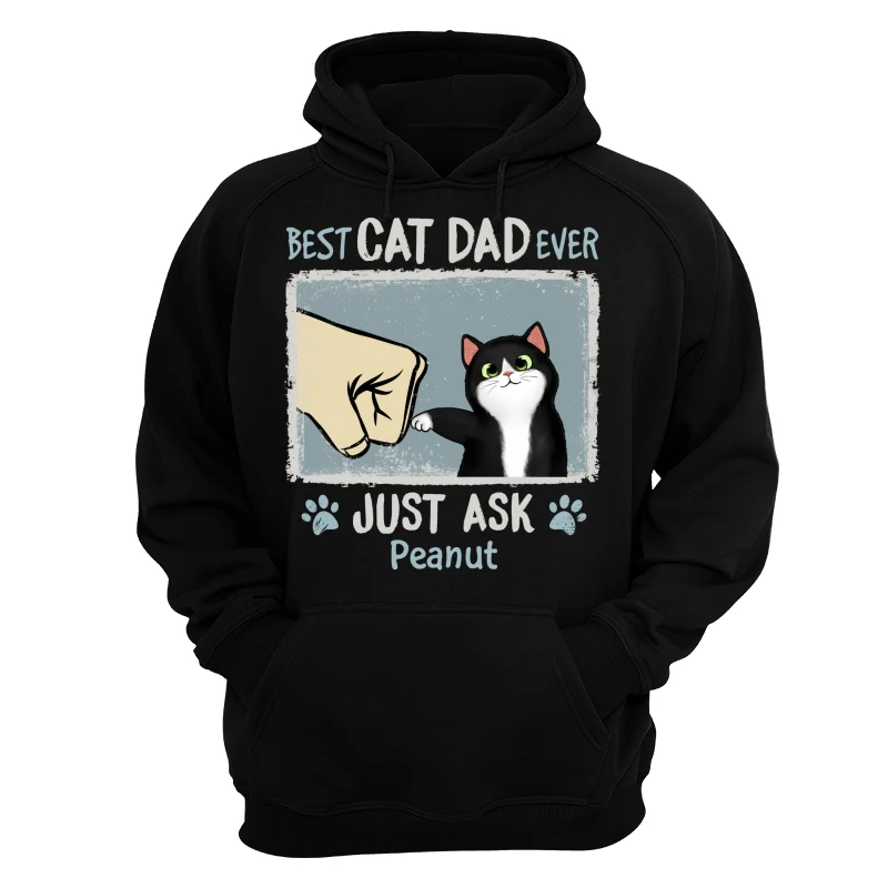 Best Cat Dad Mom Ever Drizzle Color Frame Fluffy Cat Personalized Shirt - Image 13