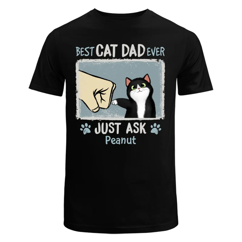 Best Cat Dad Mom Ever Drizzle Color Frame Fluffy Cat Personalized Shirt - Image 5