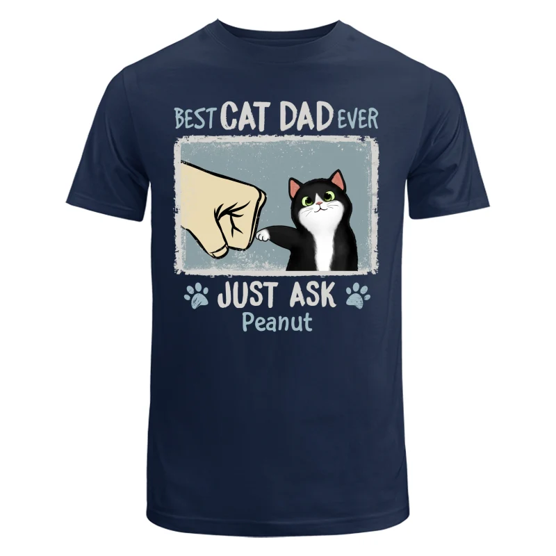 Best Cat Dad Mom Ever Drizzle Color Frame Fluffy Cat Personalized Shirt - Image 6