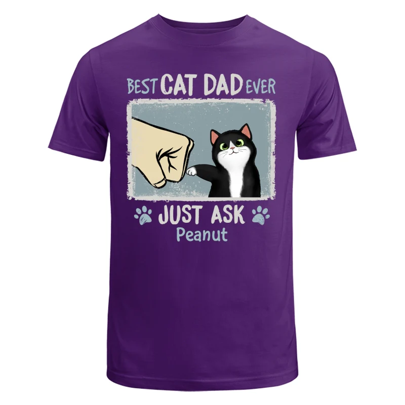 Best Cat Dad Mom Ever Drizzle Color Frame Fluffy Cat Personalized Shirt - Image 8