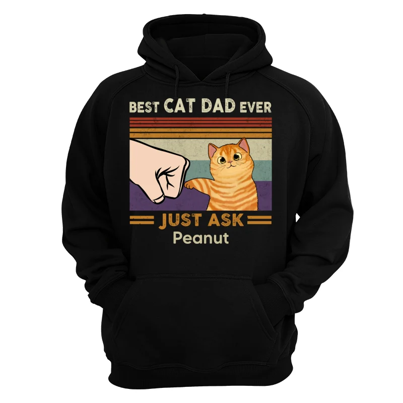 Best Cat Dad Mom Ever Fluffy Cat New Color Palette Personalized Shirt - Image 12