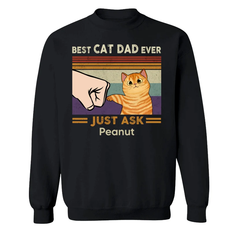 Best Cat Dad Mom Ever Fluffy Cat New Color Palette Personalized Shirt - Image 16