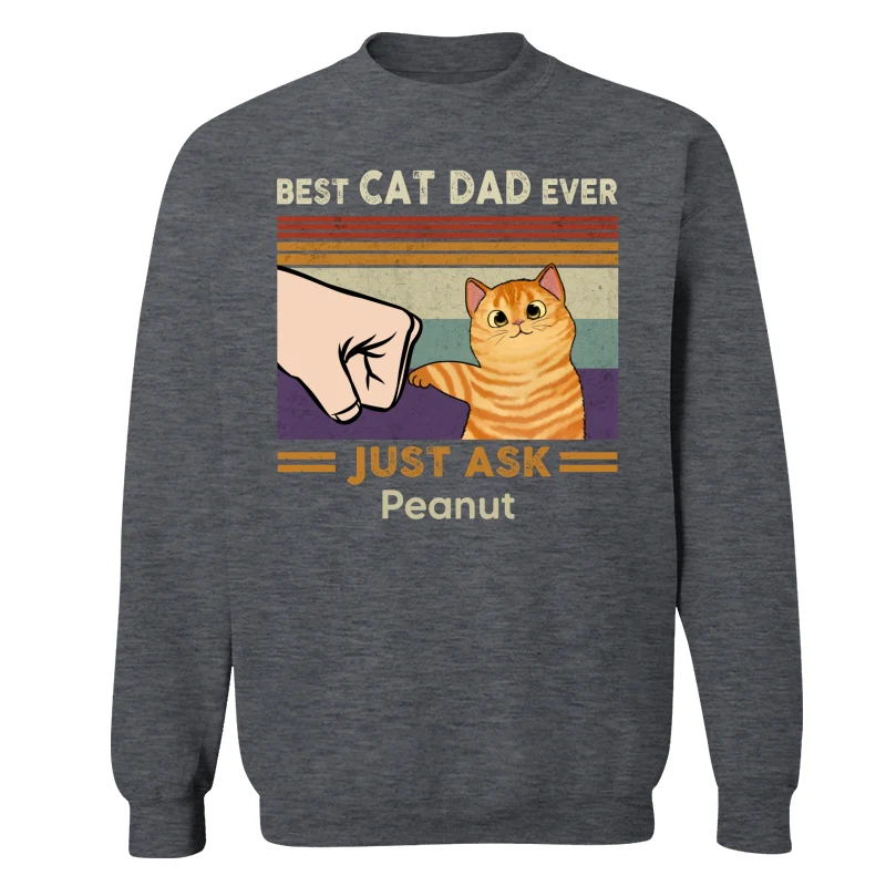 Best Cat Dad Mom Ever Fluffy Cat New Color Palette Personalized Shirt - Image 18